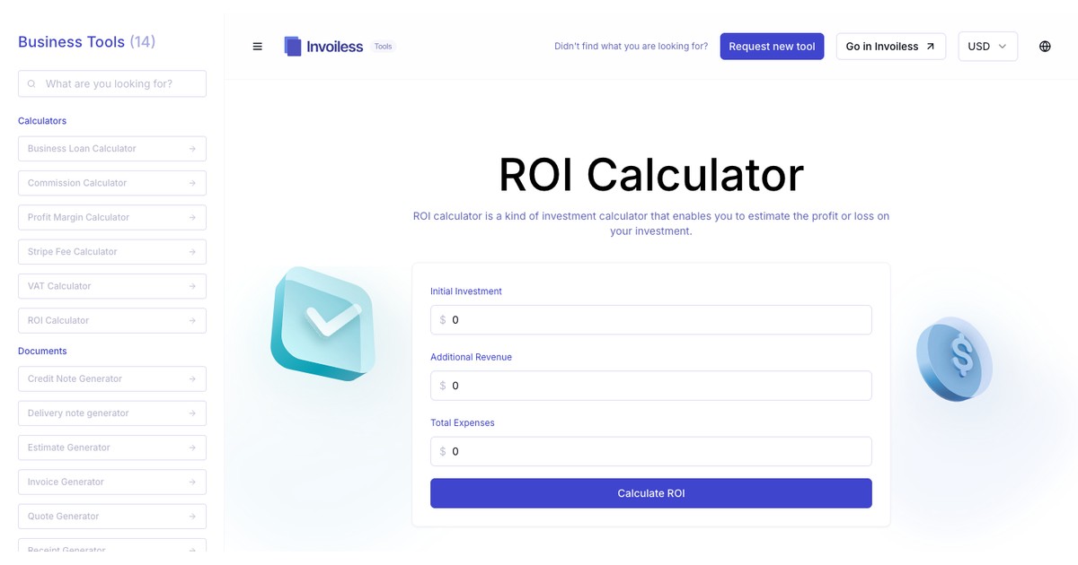 ROI Calculator | Invoiless
